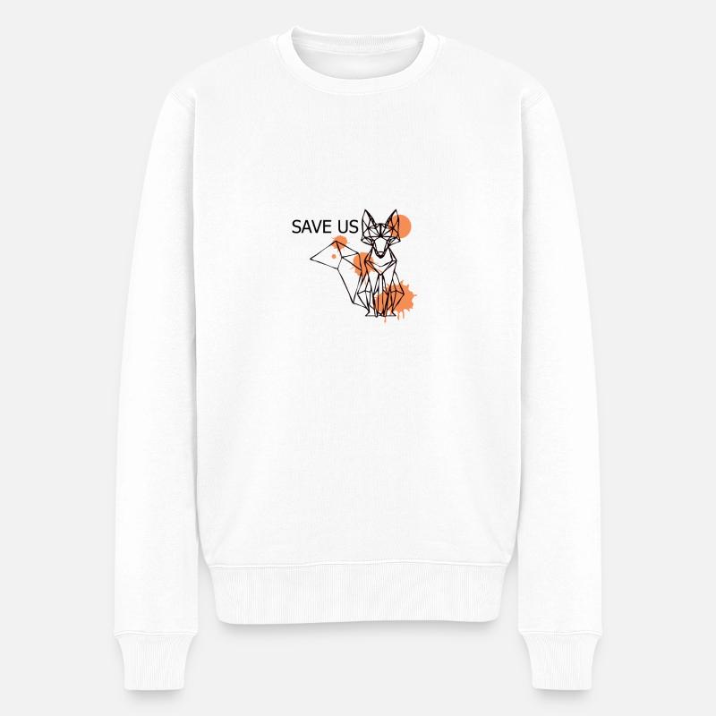 Save us - Pull Premium bio Homme - blanc