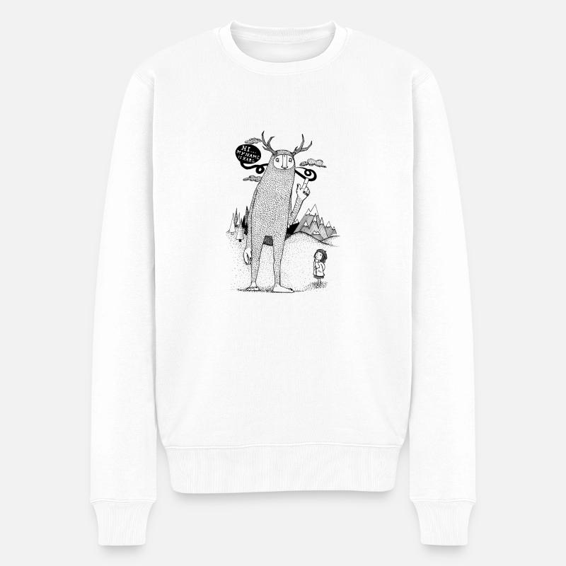 Do_you_know_Karl - Männer Premium Bio Pullover - Weiß