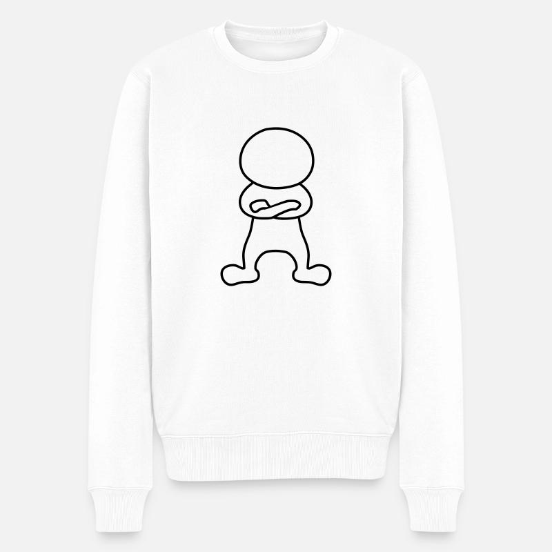 Cool Man - Männer Premium Bio Pullover - Weiß