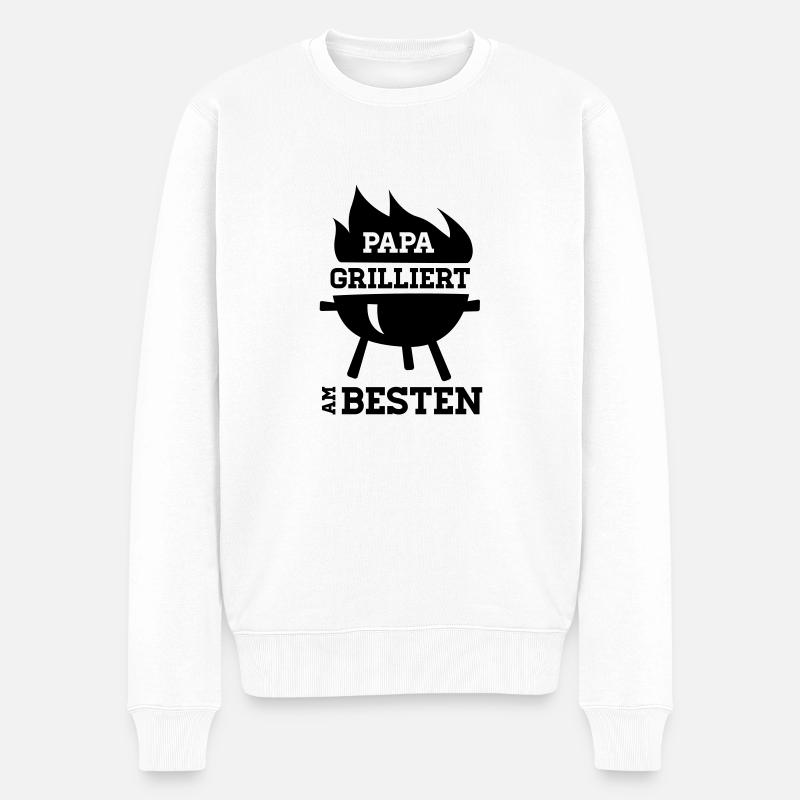 Papa grillé Meilleur - Pull Premium bio Homme - blanc
