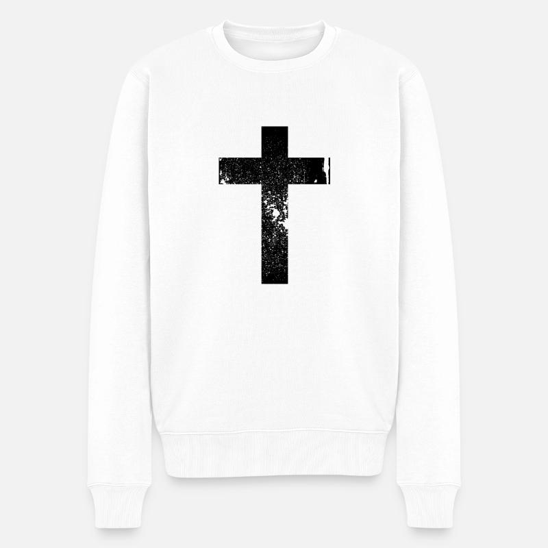 Croix / Croix - Pull Premium bio Homme - blanc