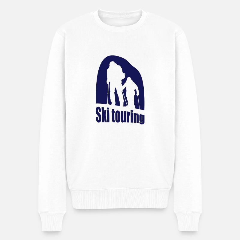 ski touring - Männer Premium Bio Pullover - Weiß