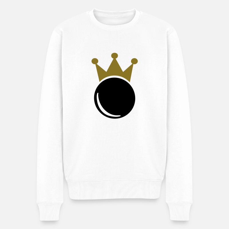 Kegeln - Männer Premium Bio Pullover - Weiß