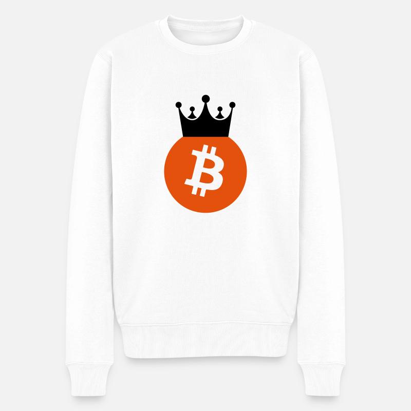 bitcoin - Männer Premium Bio Pullover - Weiß