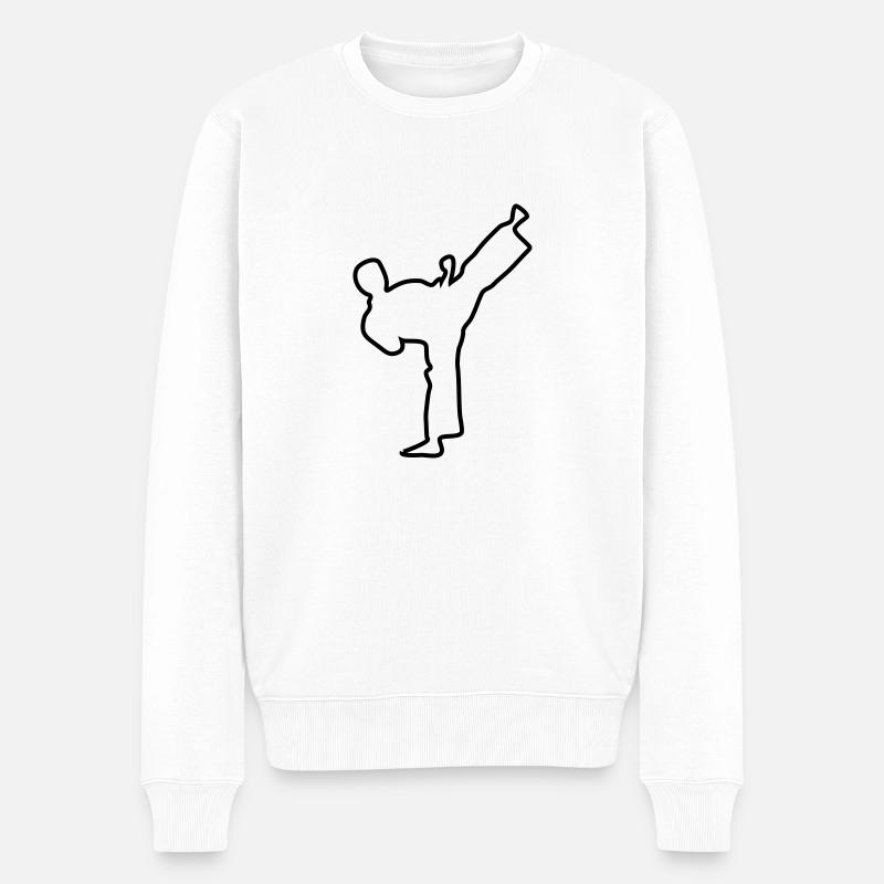 karate - Männer Premium Bio Pullover - Weiß