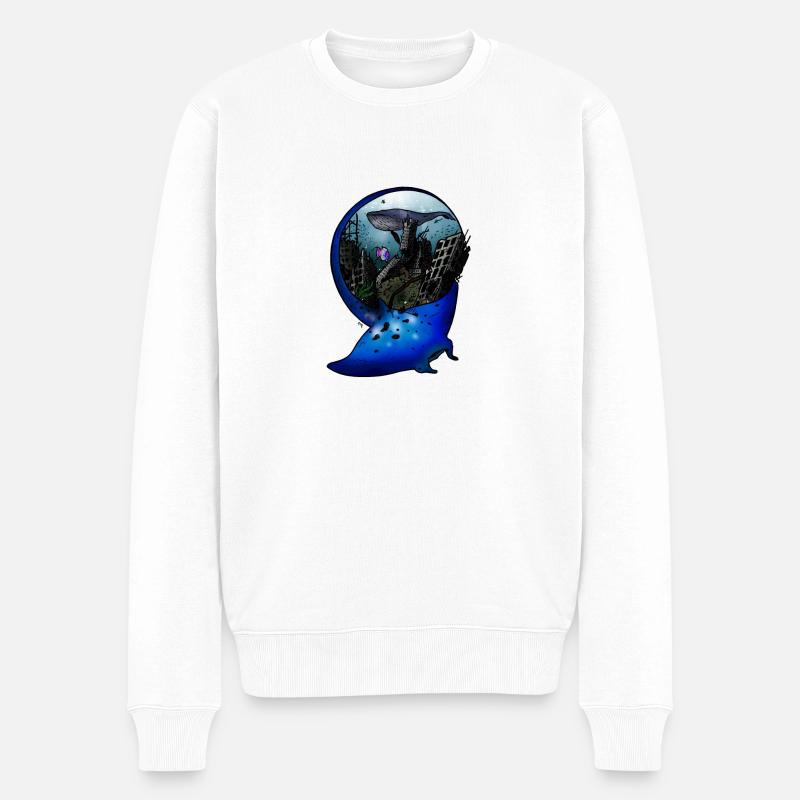 unter dem meer 2 - Männer Premium Bio Pullover - Weiß