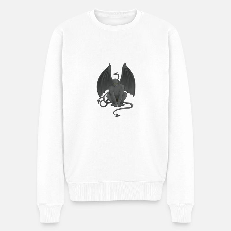Gargoyle - Männer Premium Bio Pullover - Weiß