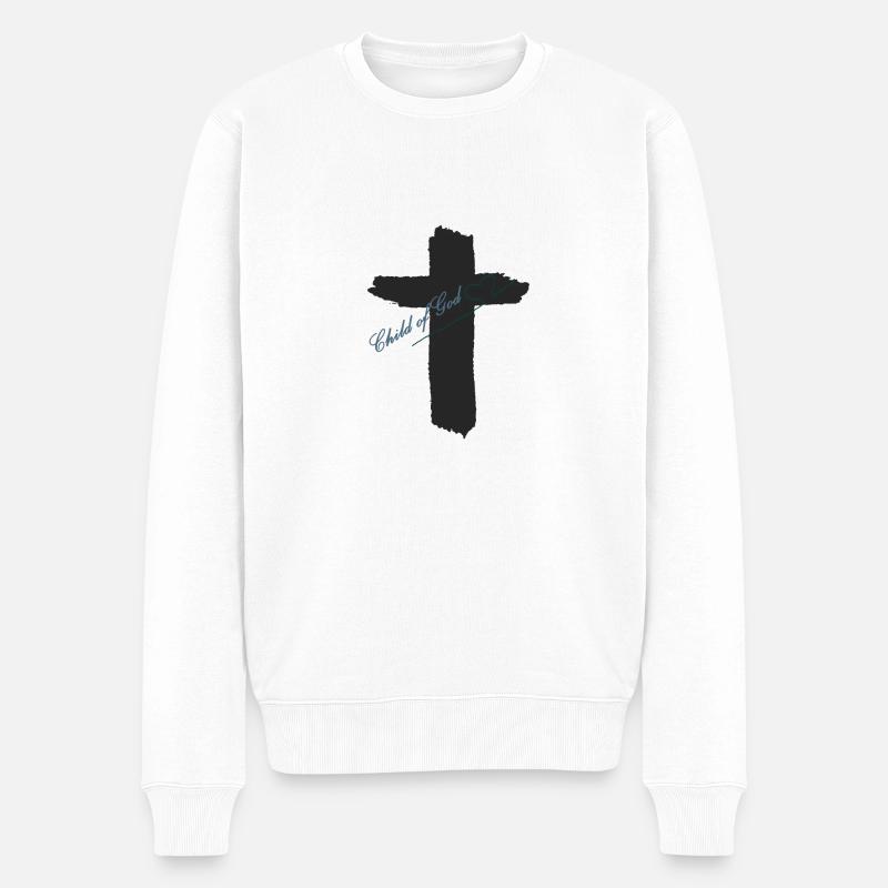 Child of God - Männer Premium Bio Pullover - Weiß