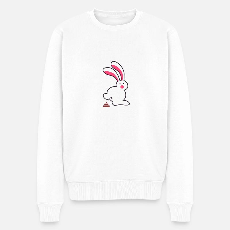 Kaninchen - Männer Premium Bio Pullover - Weiß