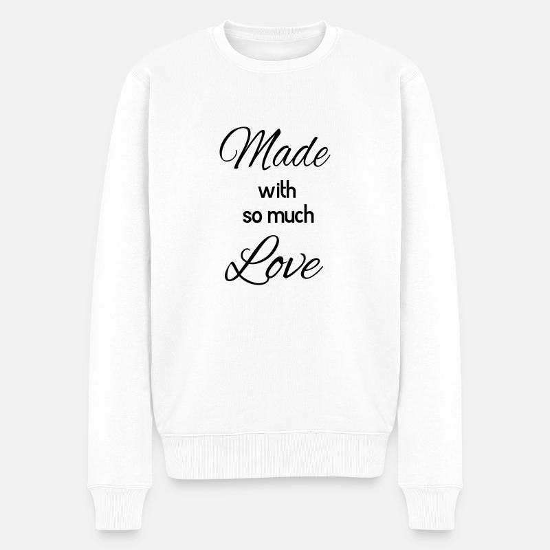 Fait avec tant d’amour - Pull Premium bio Homme - blanc