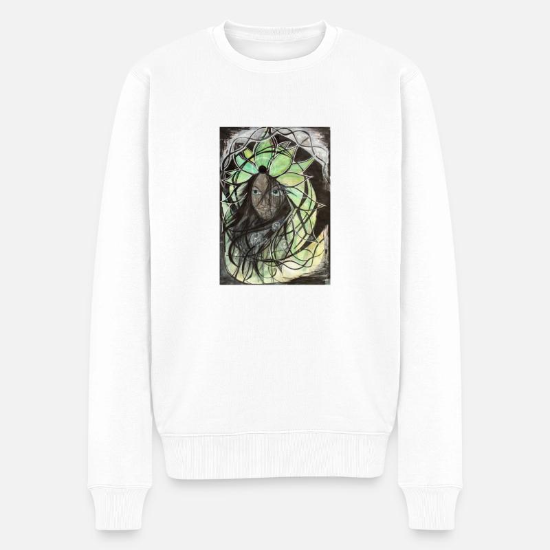 Graffiti Art - Männer Premium Bio Pullover - Weiß