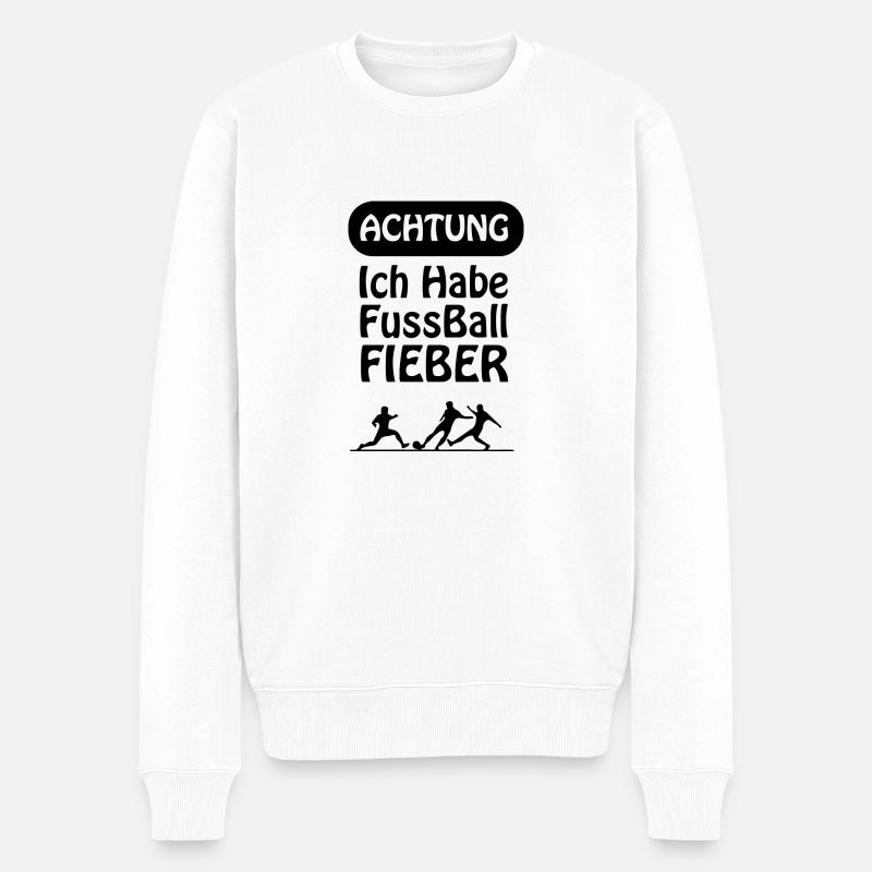 Fußball Soccer - Männer Premium Bio Pullover - Weiß
