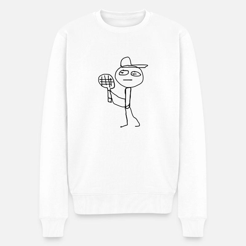 Tennis - Männer Premium Bio Pullover - Weiß