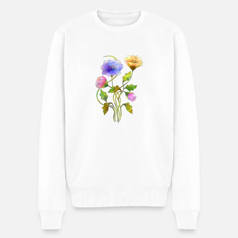 Fleur - Pull Premium bio Homme - blanc