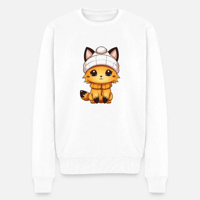Bande dessinée Fox - Pull Premium bio Homme - blanc