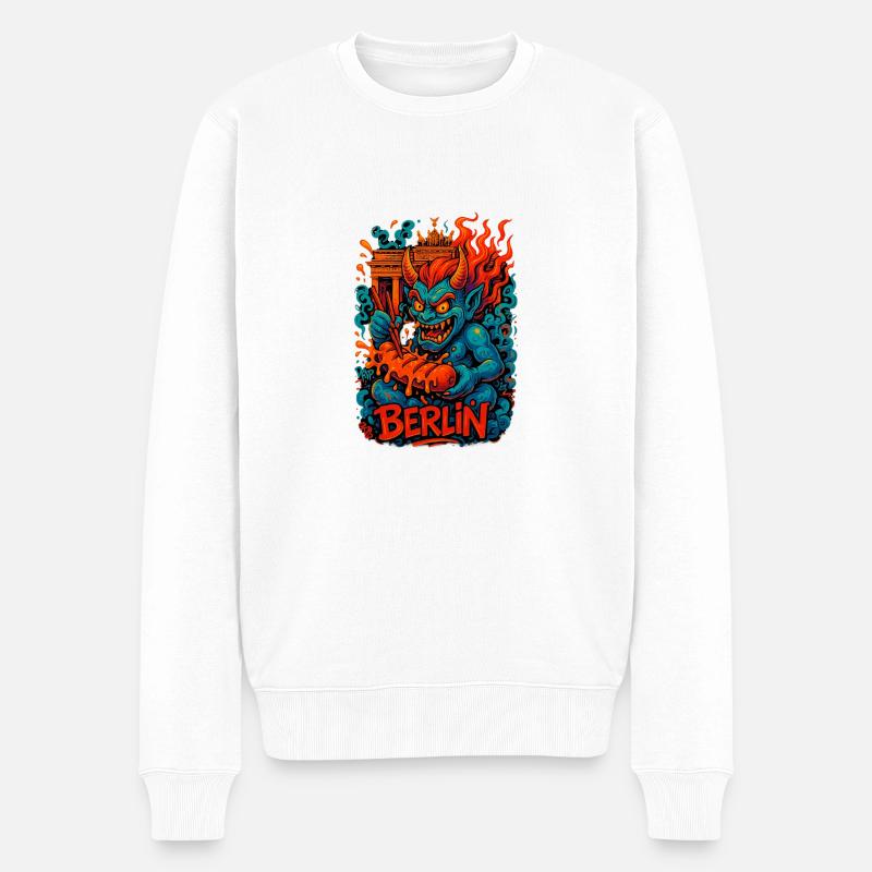 Berlin Oni – Currywurst Chaos - Pull Premium bio Homme - blanc
