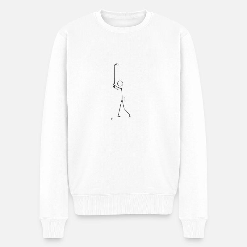 Golf (Hole-in-One) - Männer Premium Bio Pullover - Weiß
