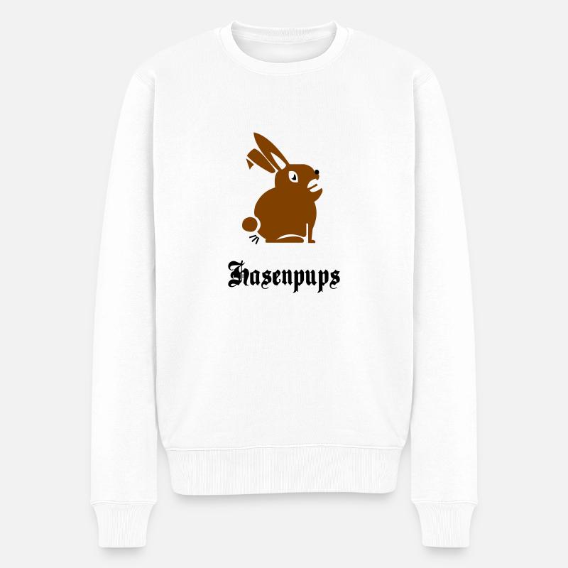 Hasenpups - Pull Premium bio Homme - blanc