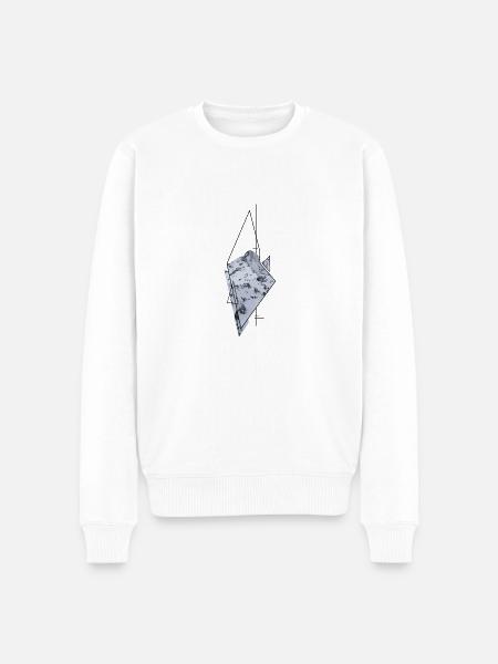Berg Grafik Muster - Men's Premium Organic Jumper - white
