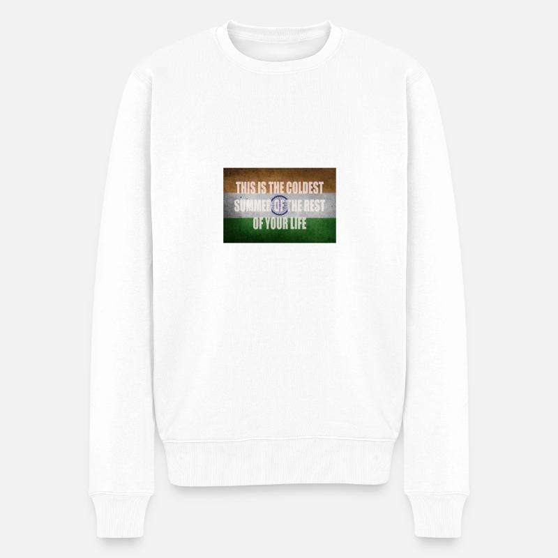 Klimaschutz Sprüche Geschenkidee - Männer Premium Bio Pullover - Weiß