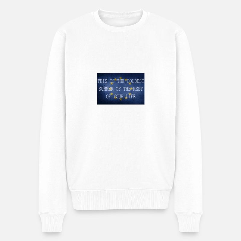 Klimaschutz Sprüche Europa - Männer Premium Bio Pullover - Weiß