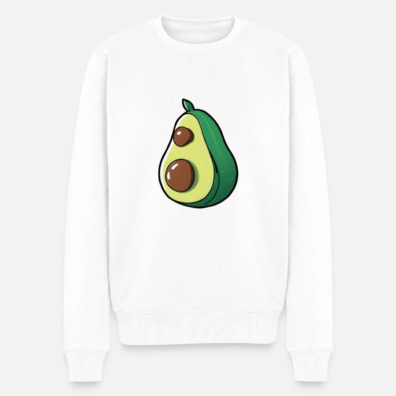 avocado - Männer Premium Bio Pullover - Weiß