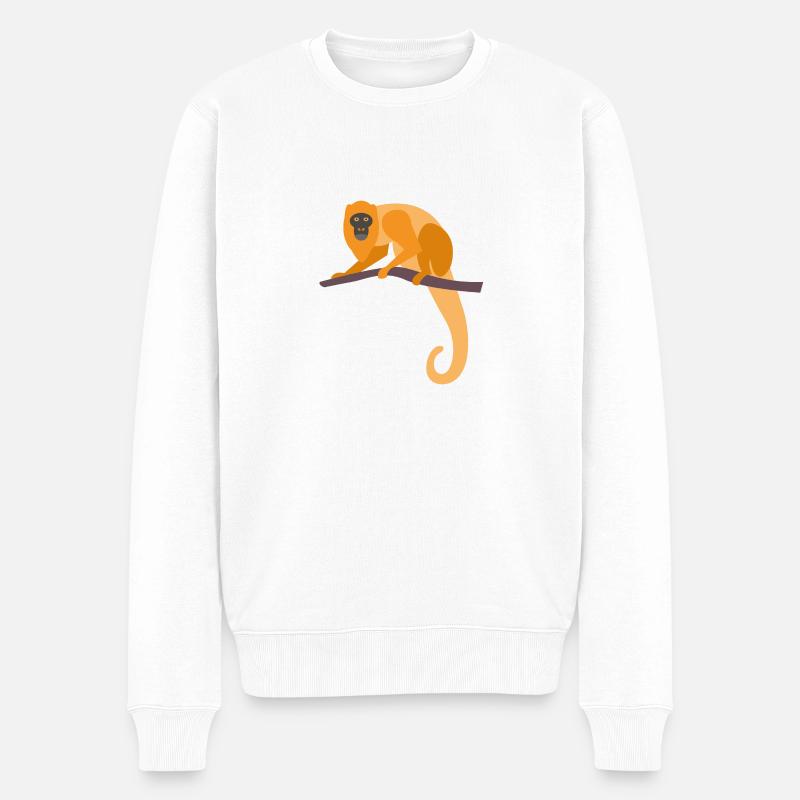 Wildtiere - Männer Premium Bio Pullover - Weiß