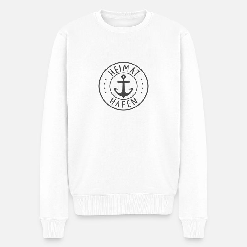 Heimathafen - Männer Premium Bio Pullover - Weiß