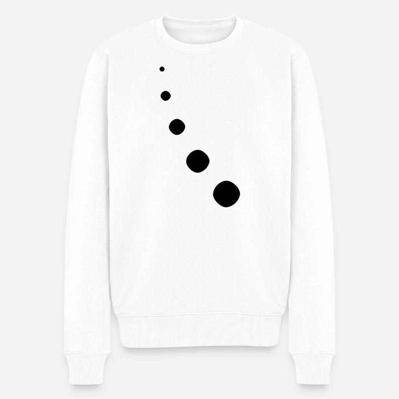 Punkte Dekor Bogen - Männer Premium Bio Pullover - Weiß