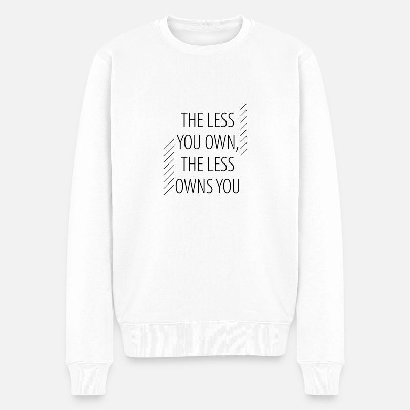 Minimalismus - Männer Premium Bio Pullover - Weiß