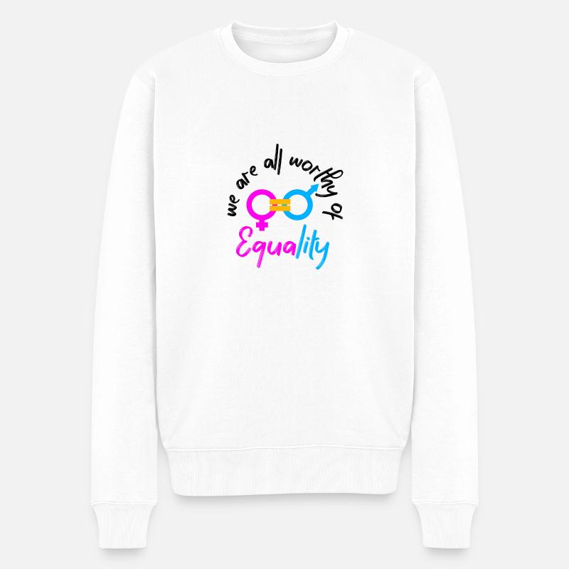 Gleichberechtigung - Männer Premium Bio Pullover - Weiß