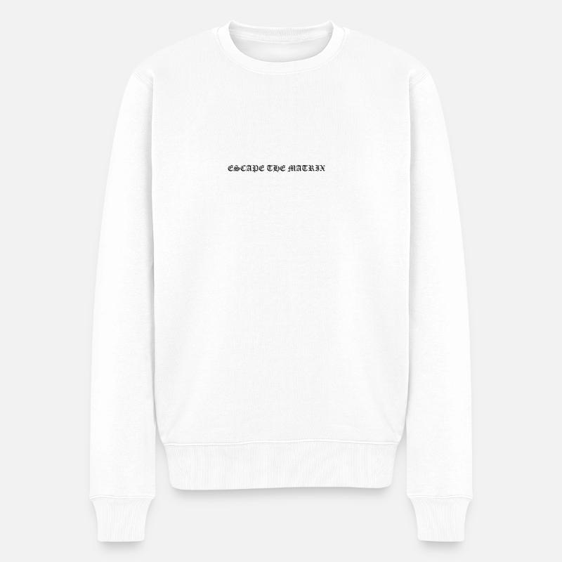 MATRIX - Männer Premium Bio Pullover - Weiß