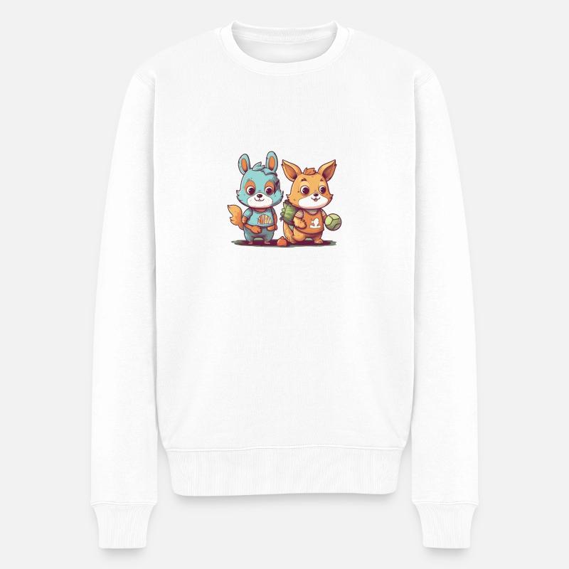 Athlètes animaux - Pull Premium bio Homme - blanc