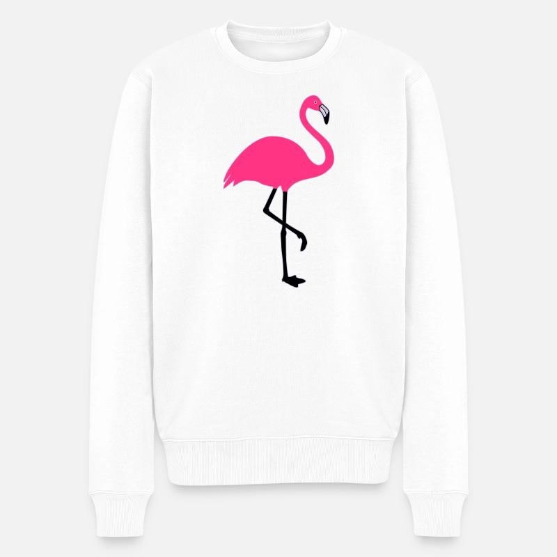Flamingo Summer Sun Beach - Pull Premium bio Homme - blanc
