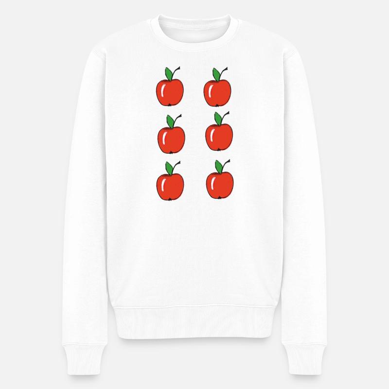 apples Äpfel - Männer Premium Bio Pullover - Weiß