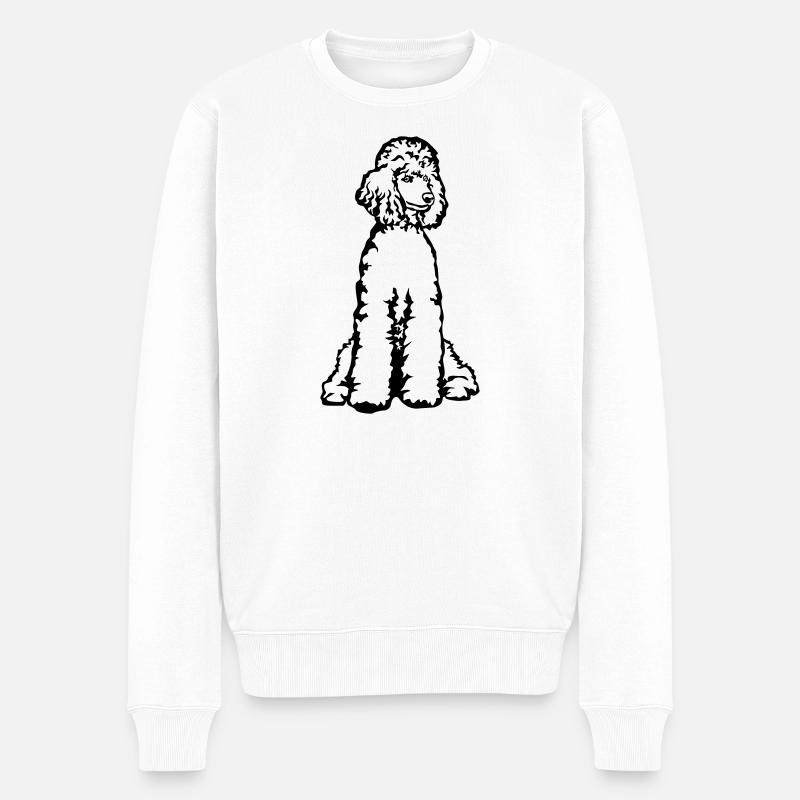 Pudel - Männer Premium Bio Pullover - Weiß