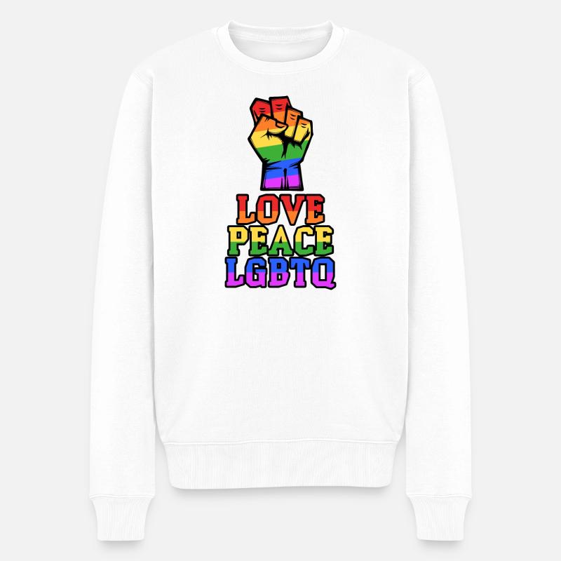 Déclaration LGBT Love Equality Sexuality - Pull Premium bio Homme - blanc