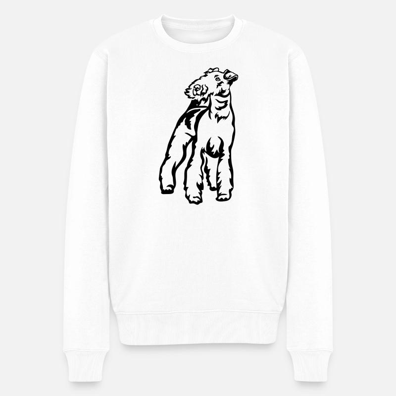Foxterrier - Männer Premium Bio Pullover - Weiß