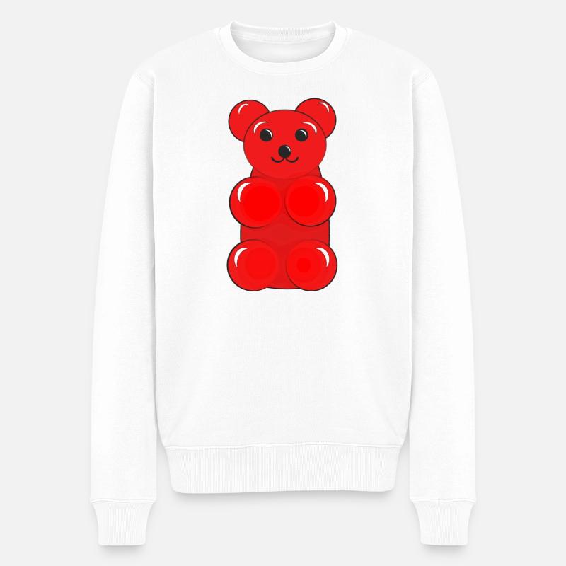 Gummibär - Männer Premium Bio Pullover - Weiß