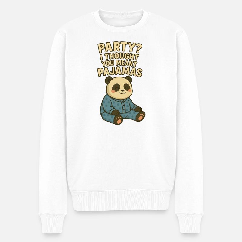 Partei? Ich dachte, du meintest einen Pyjama - Männer Premium Bio Pullover - Weiß