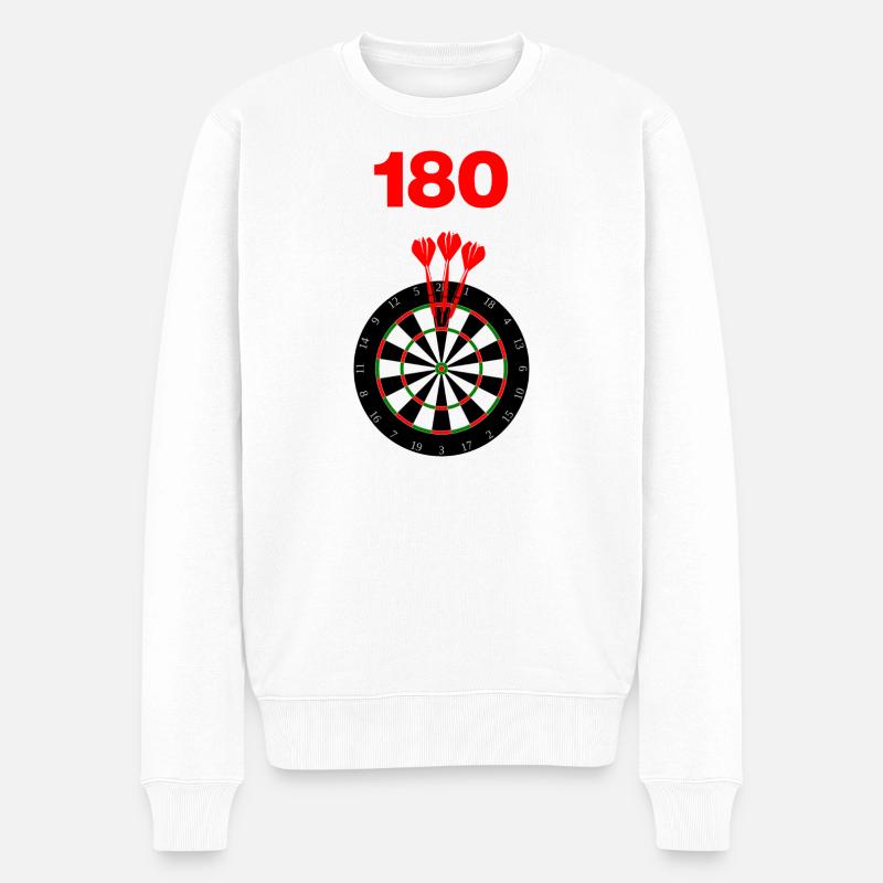 180 – Triple-20 Perfection, Onehundreteighty - Männer Premium Bio Pullover - Weiß