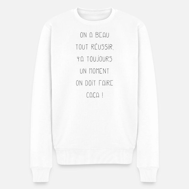 Erfolg der Schwarzen - Männer Premium Bio Pullover - Weiß