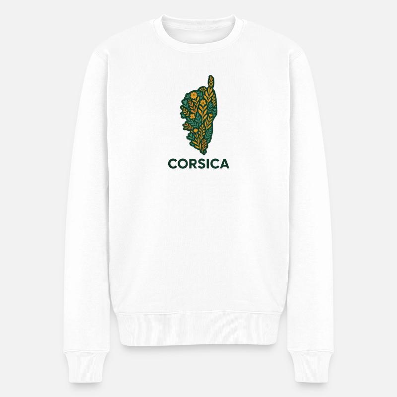 Corsica Immortelle - Männer Premium Bio Pullover - Weiß