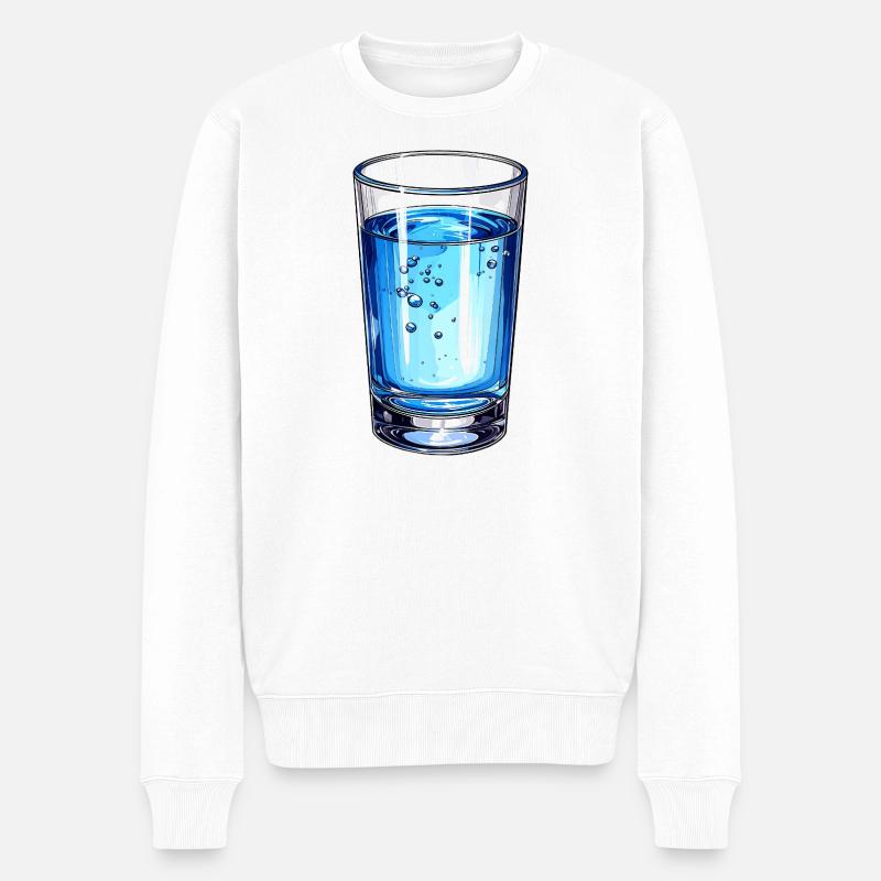 eau minérale - Pull Premium bio Homme - blanc