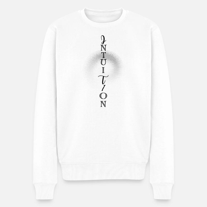 INTUITION – Dein innerer Kompass - Männer Premium Bio Pullover - Weiß