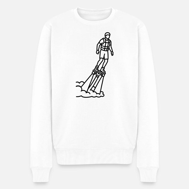Flyboard - Männer Premium Bio Pullover - Weiß