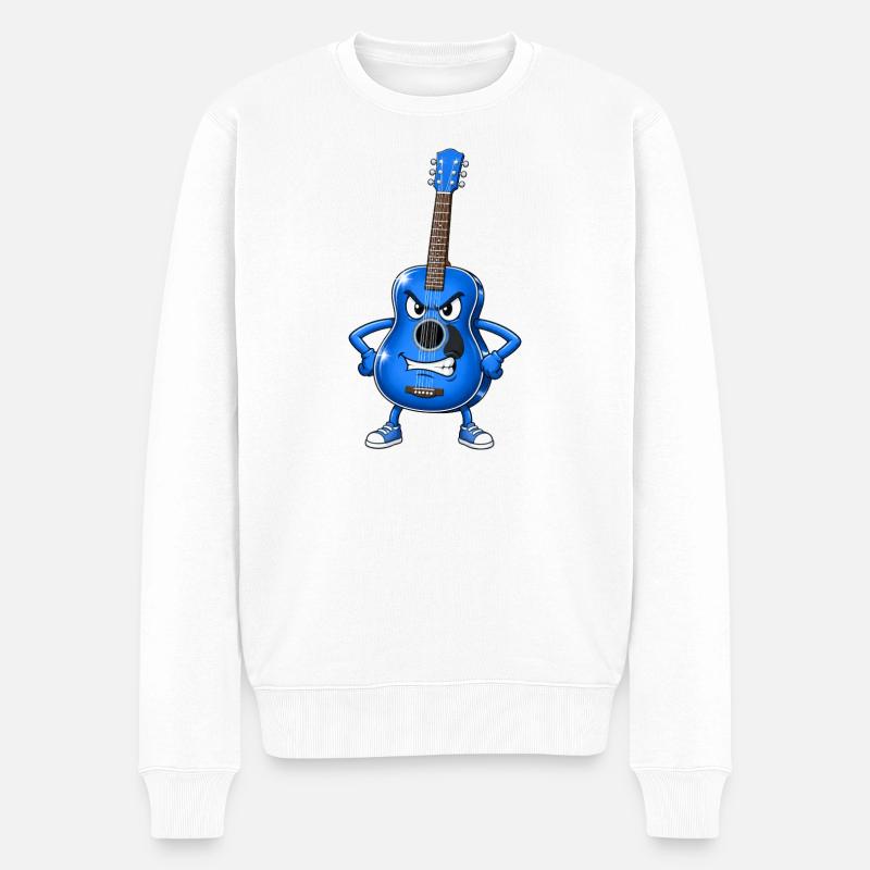 Mauvais œil de guitare - Pull Premium bio Homme - blanc