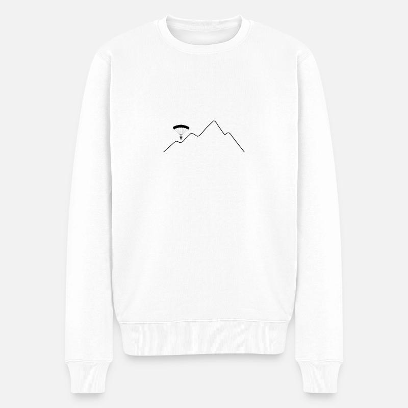 Paraglider - Männer Premium Bio Pullover - Weiß