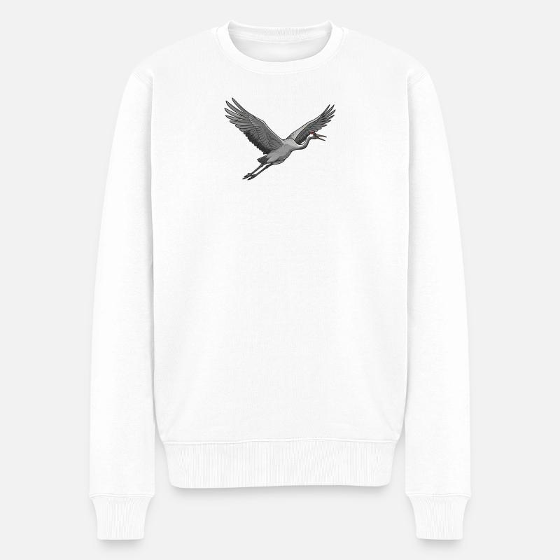 grue - Pull Premium bio Homme - blanc