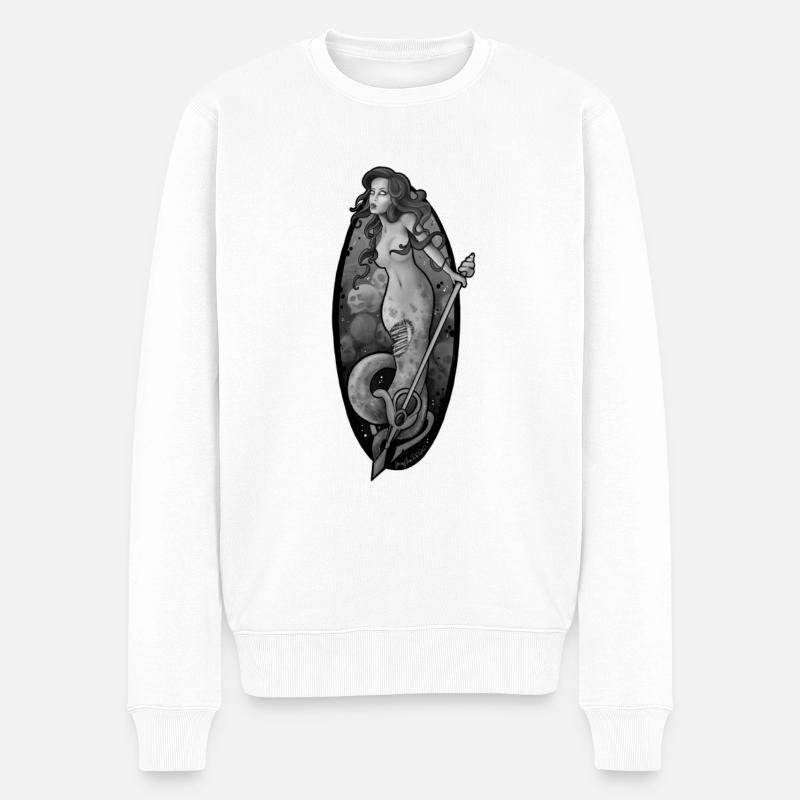 horreur sirène - Pull Premium bio Homme - blanc